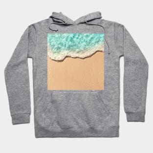 Blue Ocean Waves And Yellow Sand Hoodie